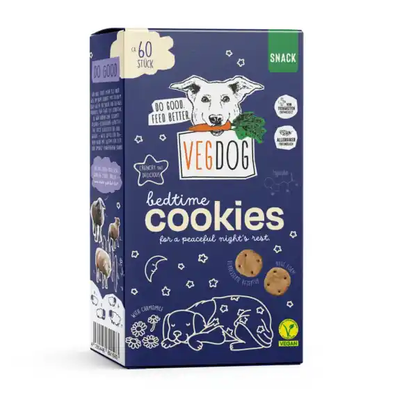 Niska cena VEGDOG Bedtime Cookies – ciasteczka na dobranoc dla psa 400 g
